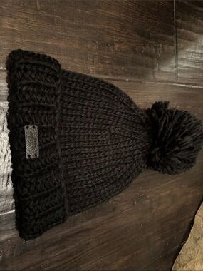 The North Face Black Knit Pom Beanie